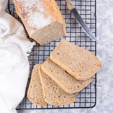 Gluten-free and egg-free bread loaf suitable for Stage 4 of the GAPS diet, made with almond flour and zucchini.