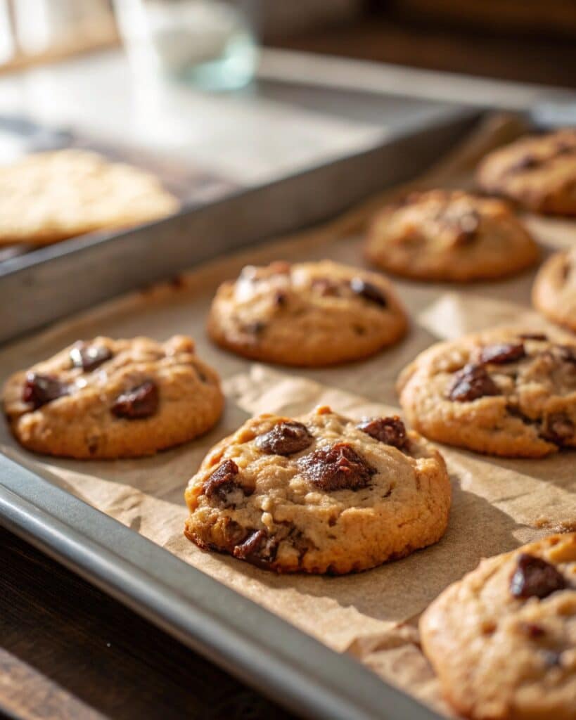 Cottage cheese cookies cooling after baking