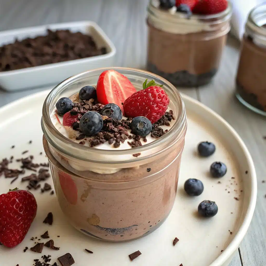 Cottage Cheese Chocolate Mousse – The Best 5-Min Dessert 5 creamy cottage cheese chocolate mousse in glass jar
