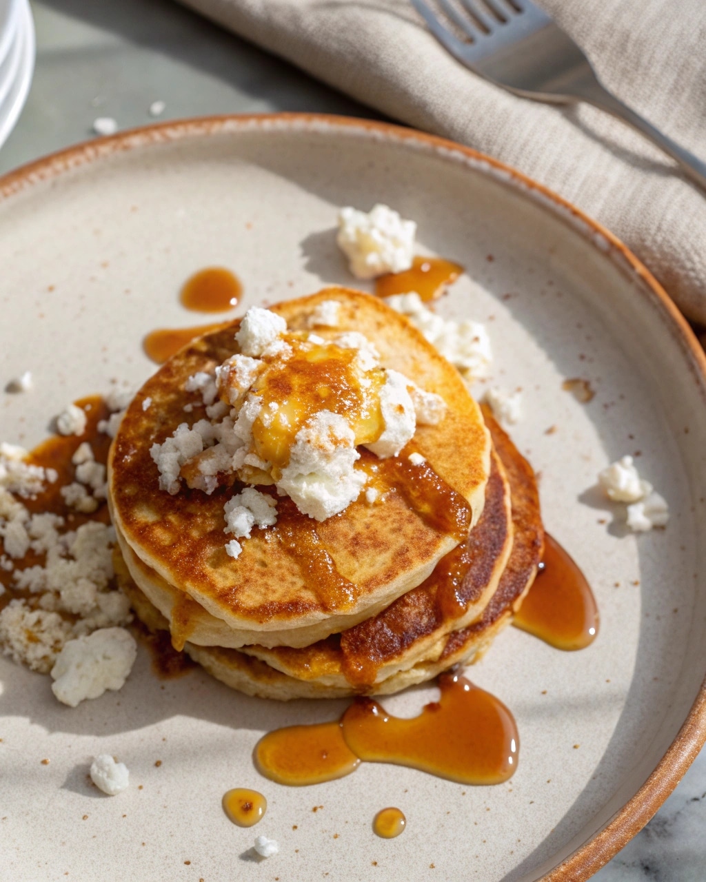 cottage cheese gluten free pancakes with fruit topping