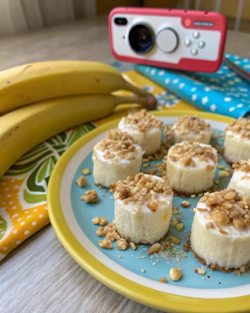 Kid-friendly frozen cottage cheese banana bites