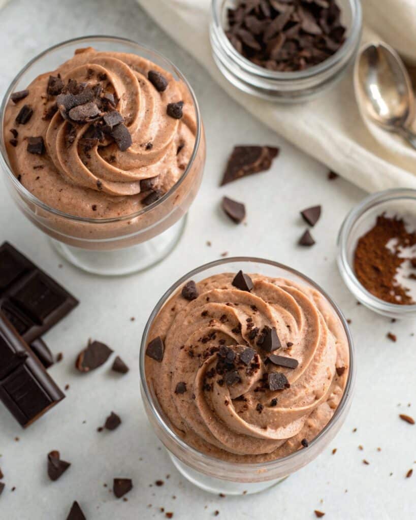 No-bake cottage cheese chocolate mousse