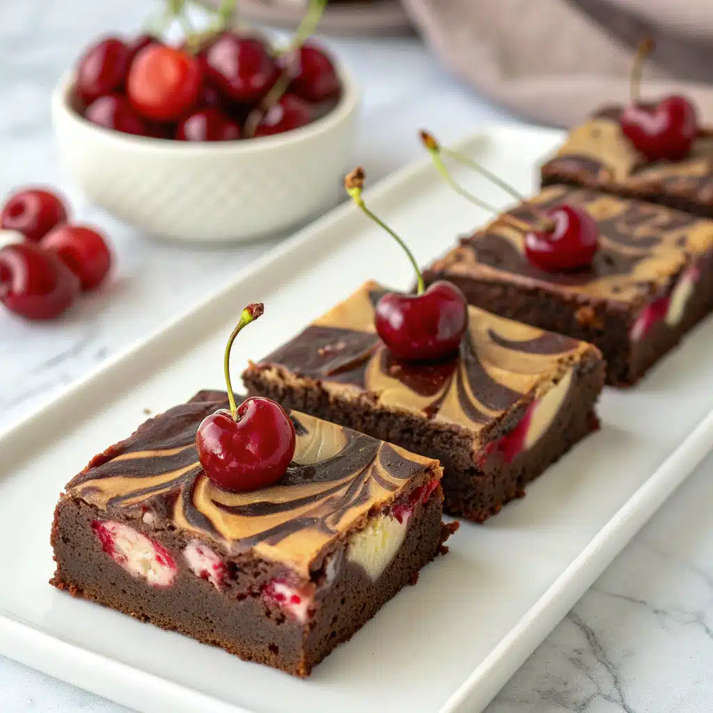 Chocolate Cherry Cheesecake Brownies 1 Chocolate Cherry Cheesecake Brownies