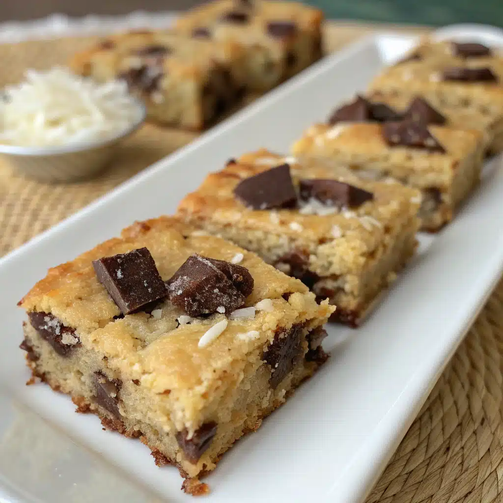Chocolate Coconut Blondies 1 Chocolate Coconut Blondies