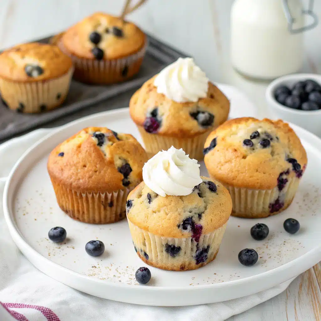 Blueberry Cottage Cheese Muffins