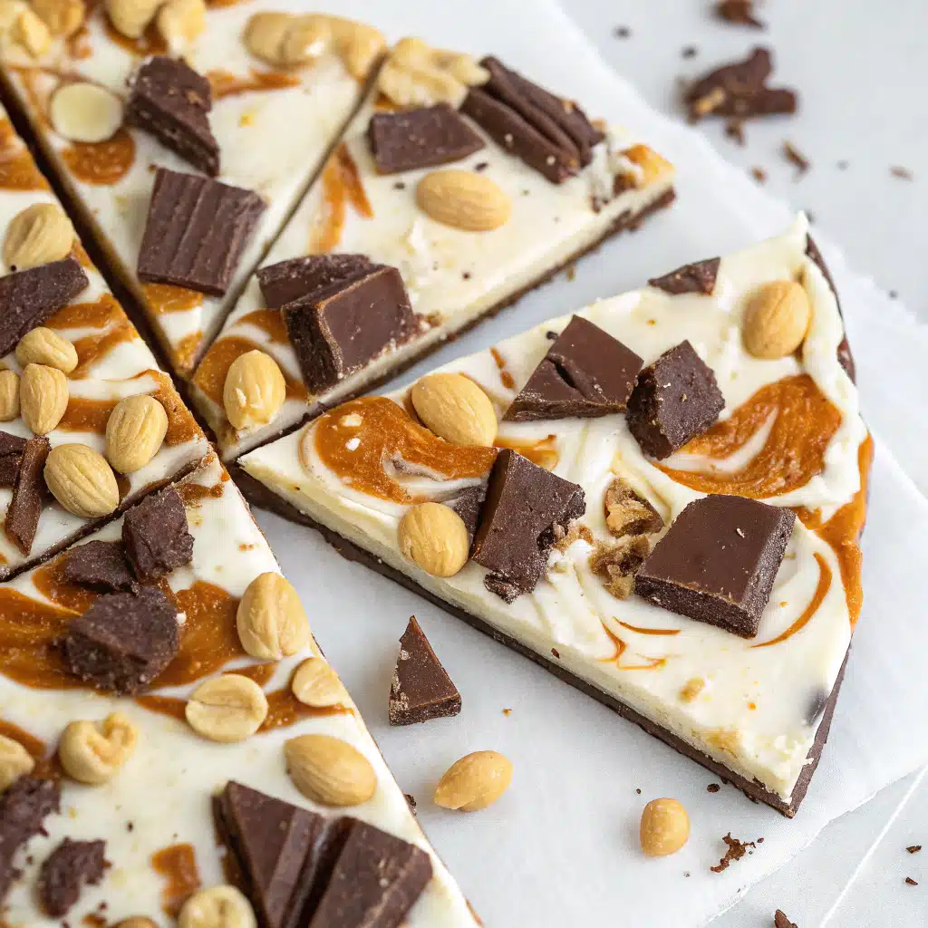 Peanut Butter Chocolate Greek Yogurt Bark