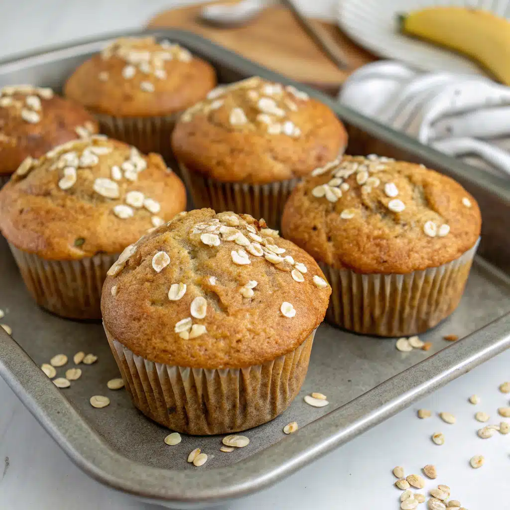 Banana Oat Greek Yogurt Muffins