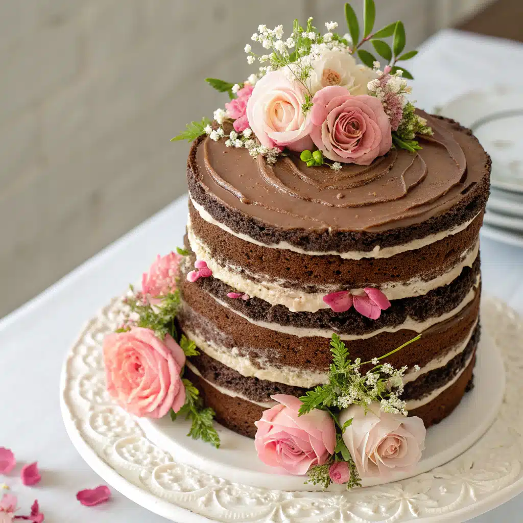 Date Sweetened Chocolate Layer Cake