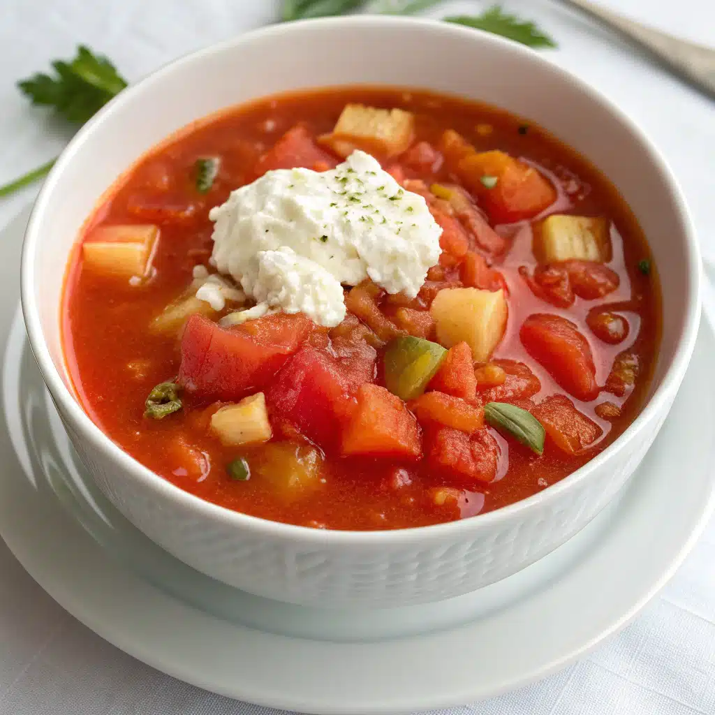 High Protein Tomato Soup with Cottage Cheese