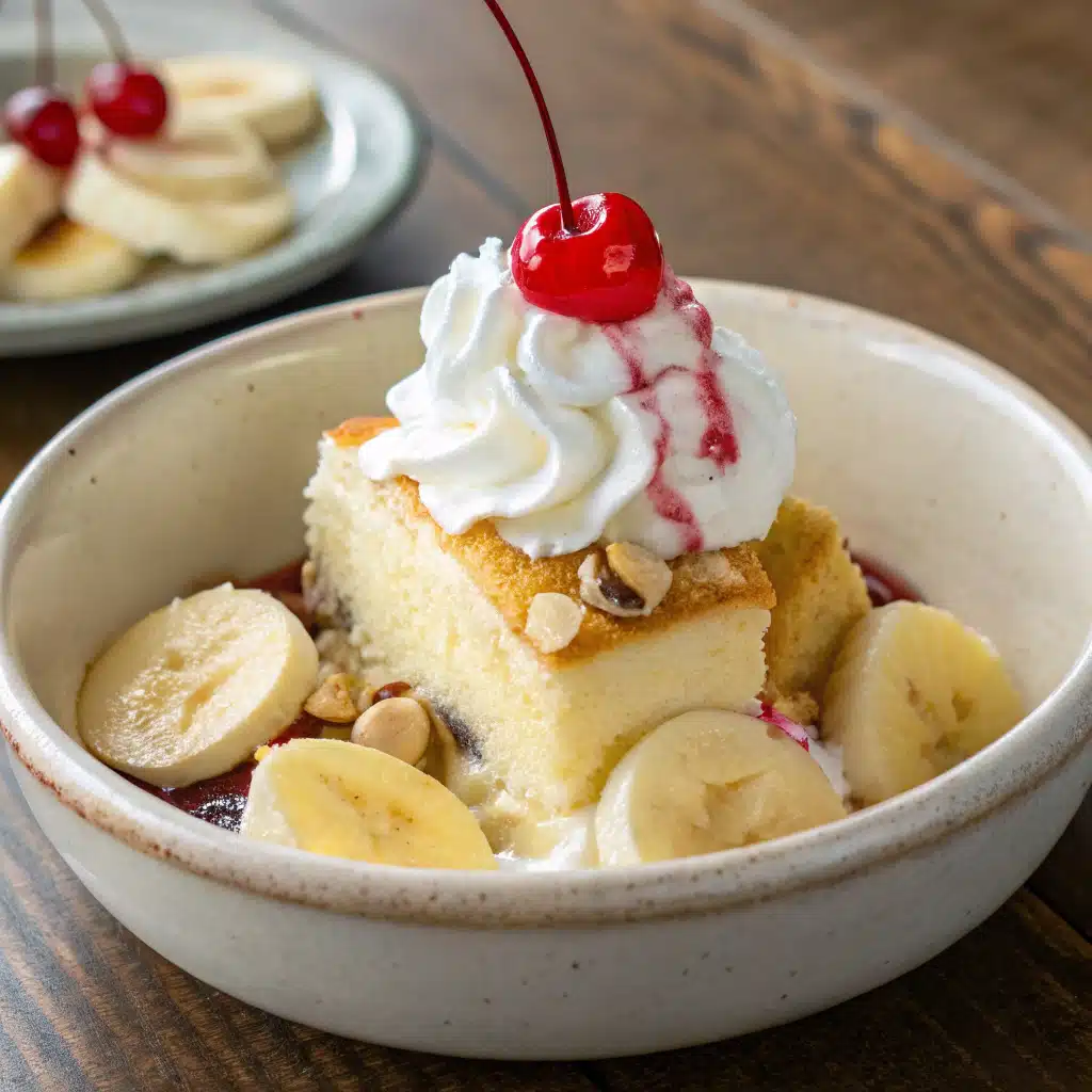 Banana Split Cake Bowl