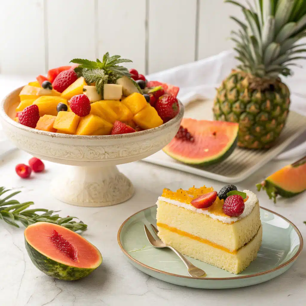 Tropical Fruit Cake Bowl