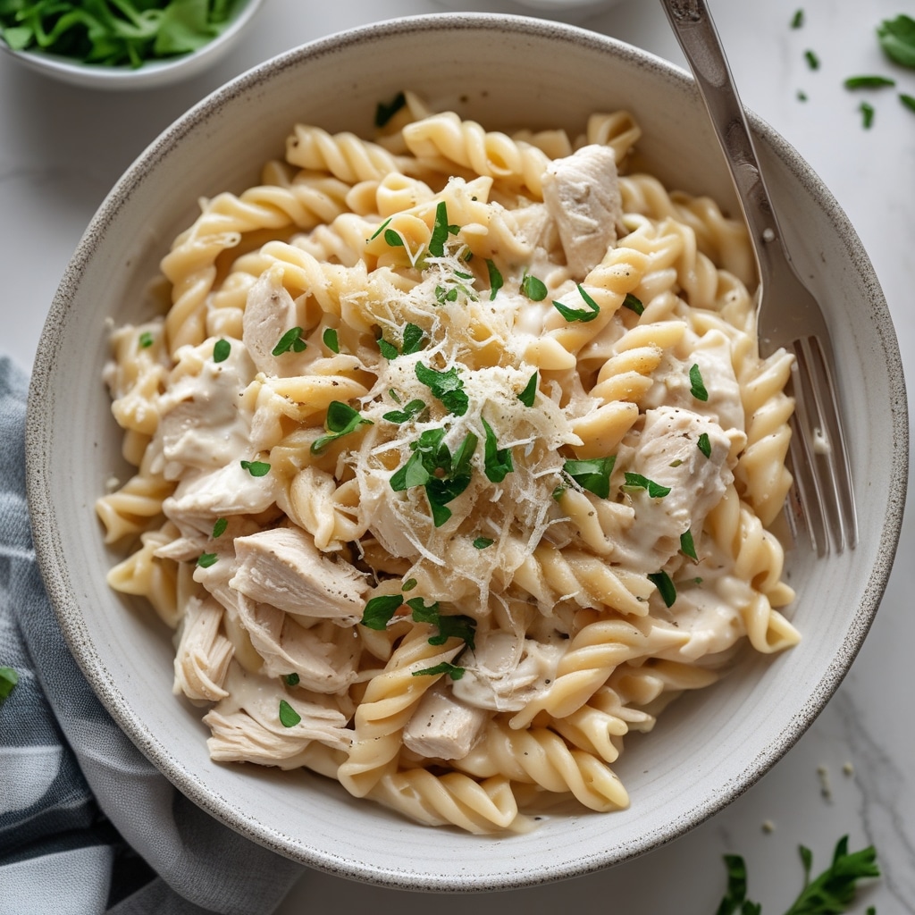 Chicken Alfredo pasta
