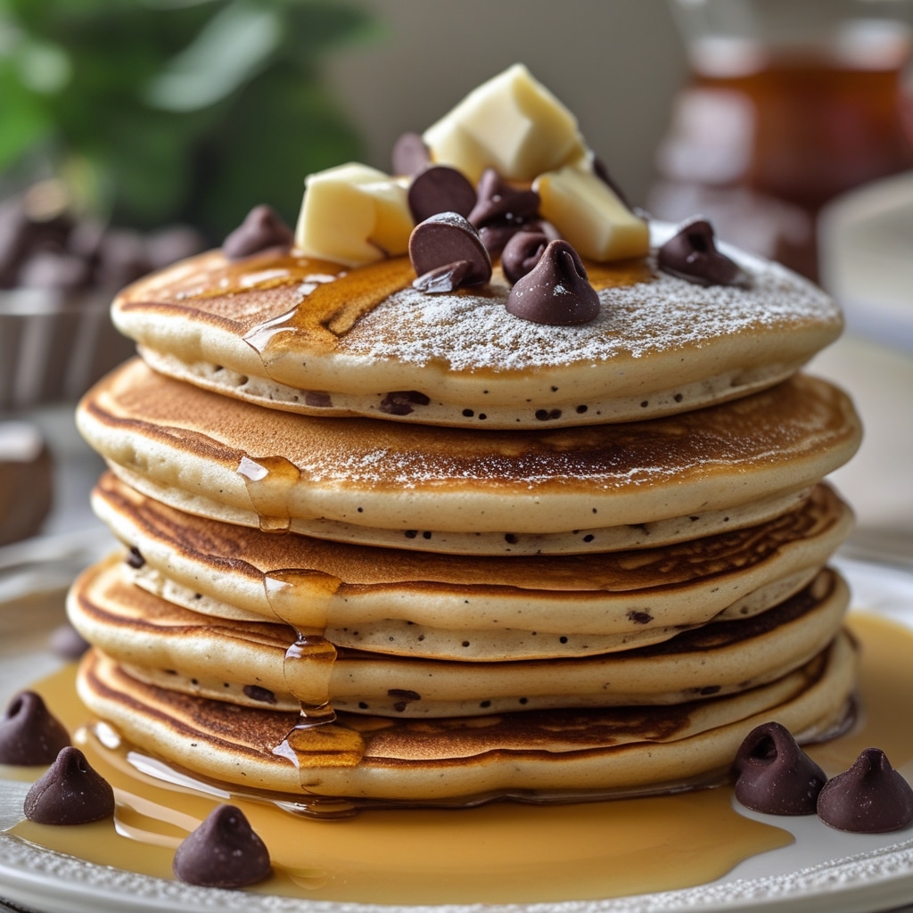 Chocolate chip pancakes 1 Chocolate chip pancakes