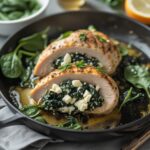 Spinach feta stuffed chicken