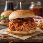 BBQ pulled chicken sandwiches
