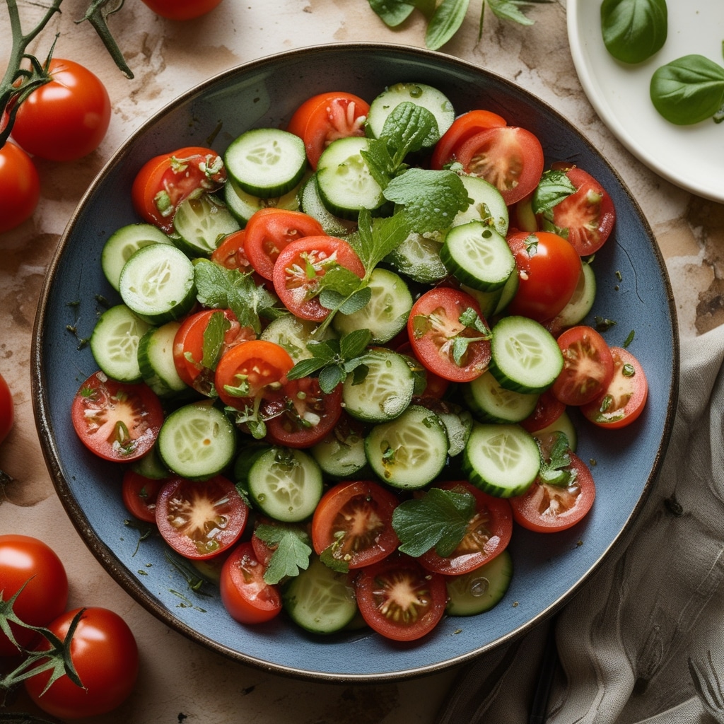 Tomato cucumber salad