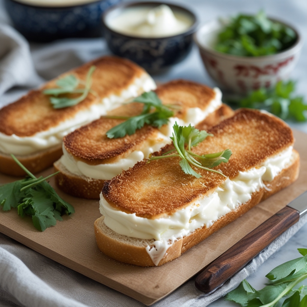 Korean Cream Cheese Garlic Bread