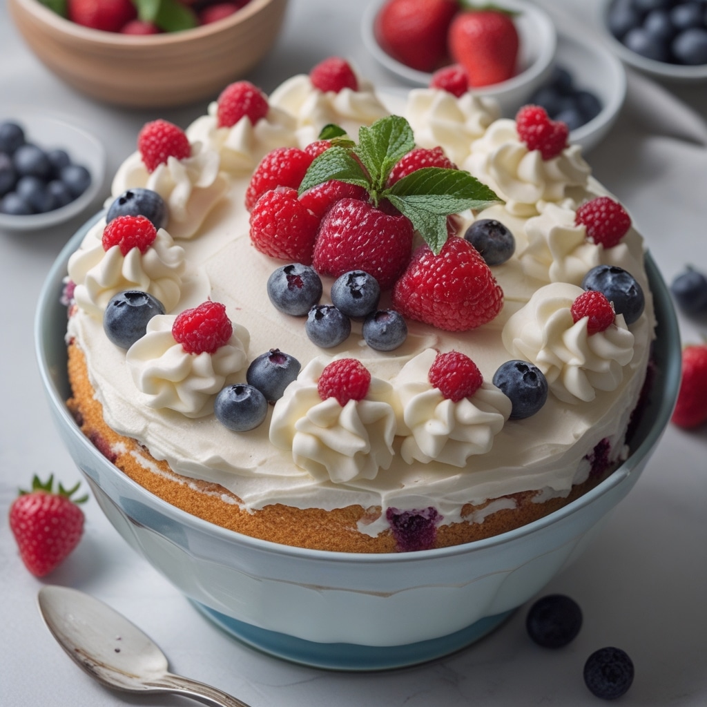Vanilla Berry Layer Cake Bowl