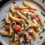 Creamy Penne with Tomato and Cream Sauce