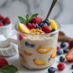 Healthy Overnight Oats with Fruits | Great for Breakfast
