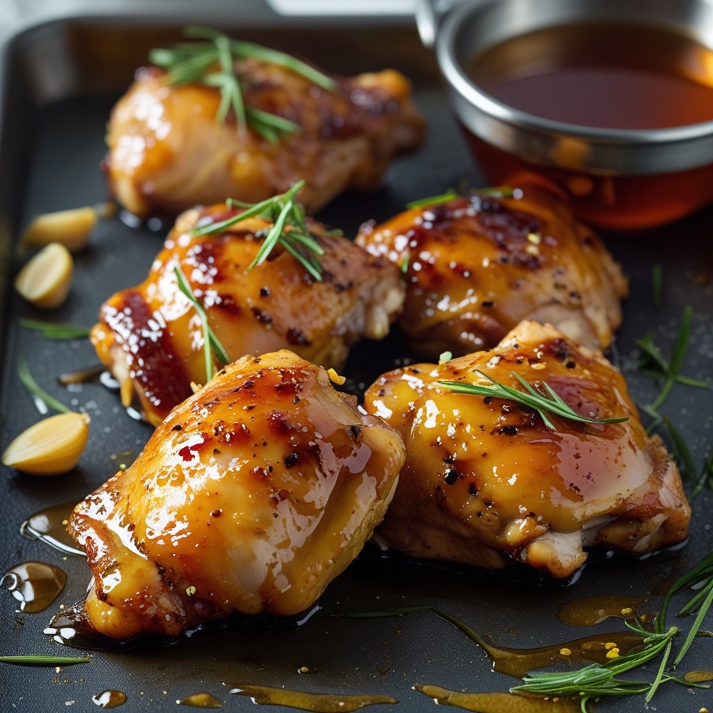 Sweet and Sticky Honey Garlic Chicken Thighs