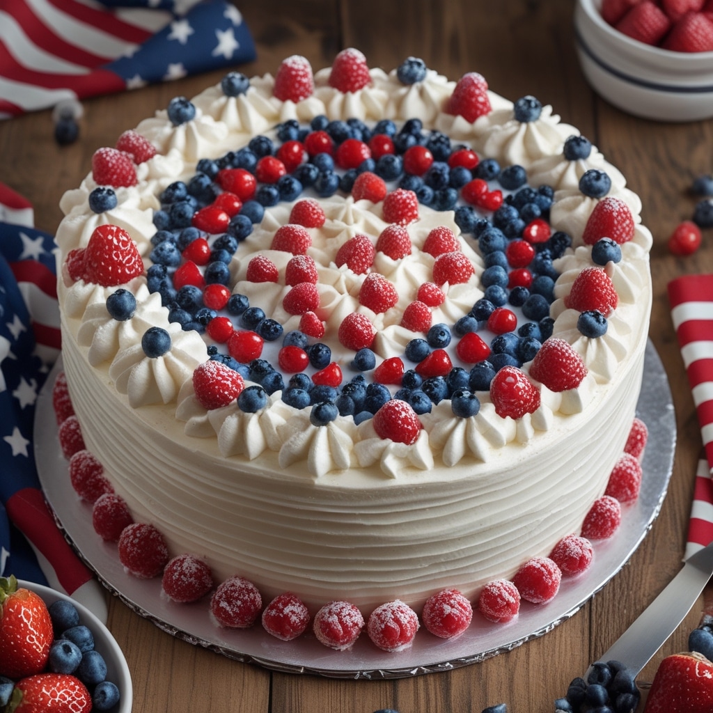 Homemade 4th of July Flag Cake