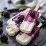 Blackberry Vanilla Yogurt Pops