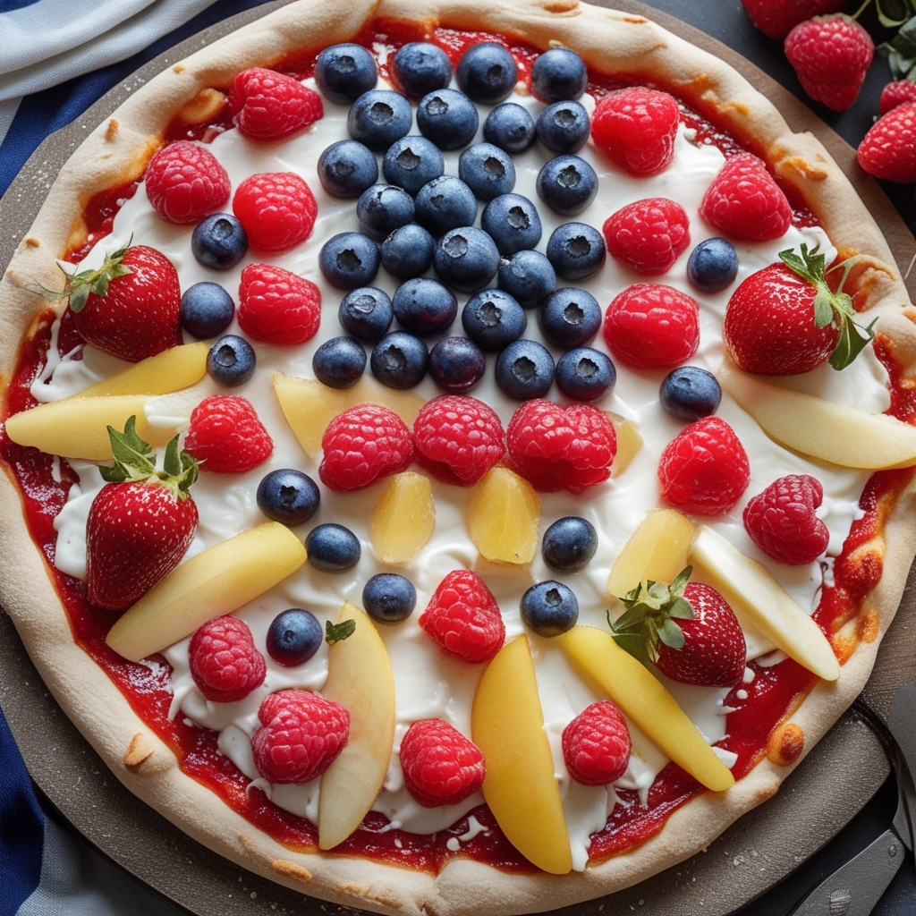Easy American Flag Fruit Pizza 1 Easy American Flag Fruit Pizza