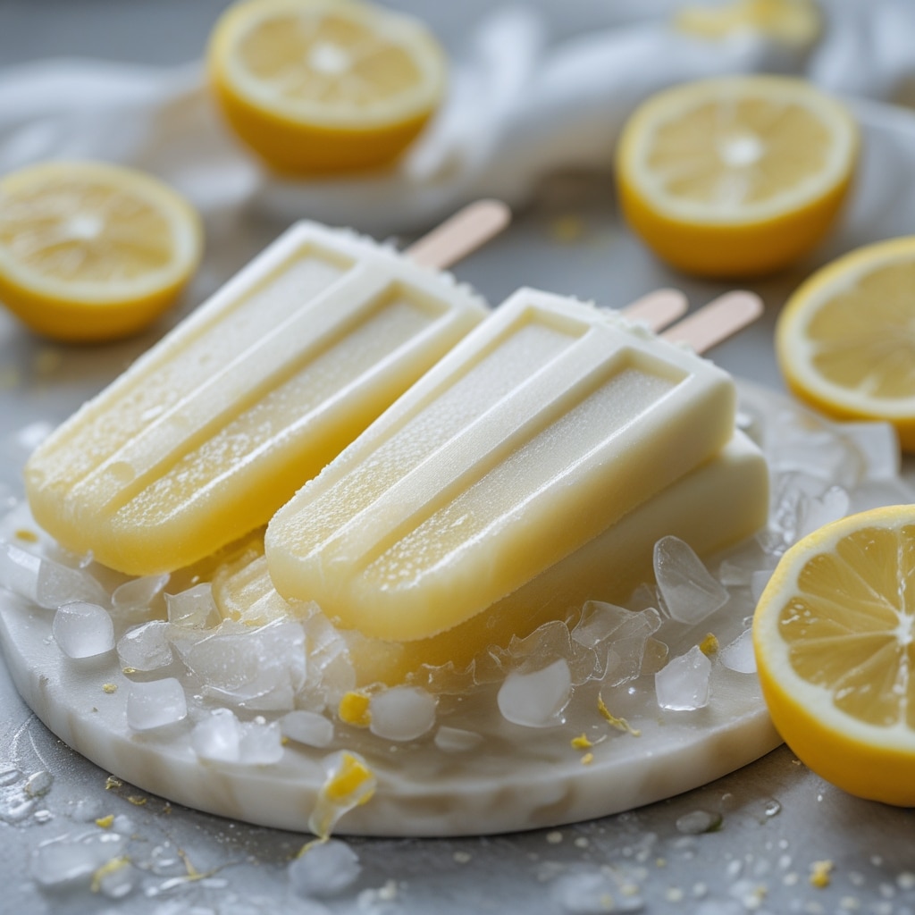 Homemade Creamy Lemon Popsicles 1 Homemade Creamy Lemon Popsicles