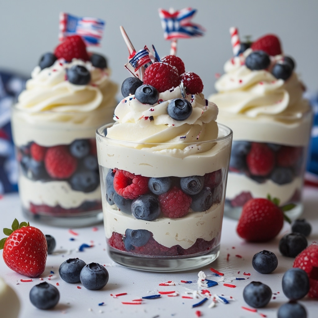 Patriotic Berry Cheesecake Parfaits 1 Patriotic Berry Cheesecake Parfaits