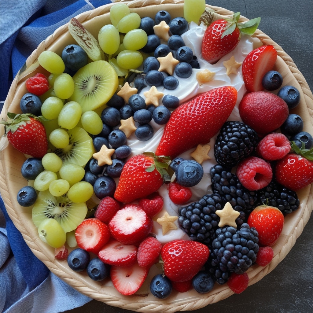 Patriotic Flag Fruit Platter