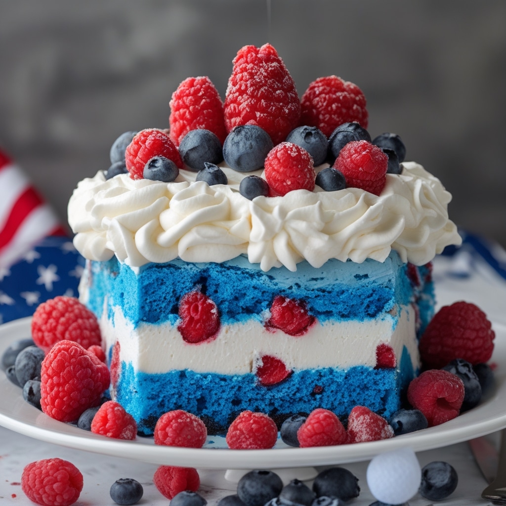 Red White Blue Poke Cake 4 Sons 'R' Us 1 Red White Blue Poke Cake 4 Sons 'R' Us