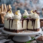 Irish Cream Cheesecake with Dark Chocolate Ganache