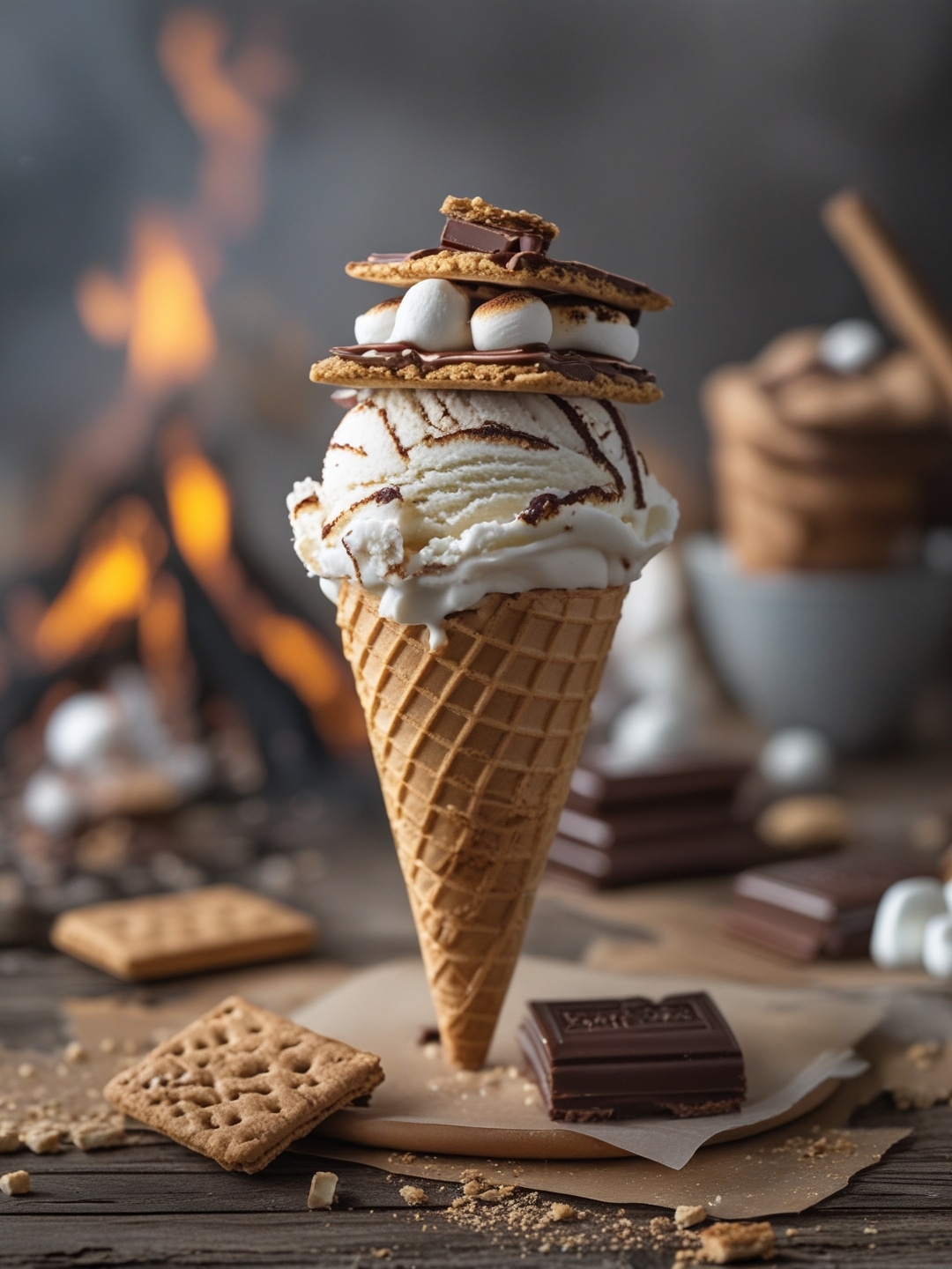 Campfire S'mores Ice Cream: Chill Treat 1 Campfire S'mores Ice Cream: Chill Treat