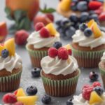 Labor Day Cupcakes with Summer Fruit Toppings