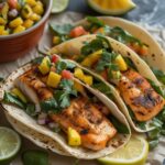 Spicy Grilled Fish Tacos with Mango Salsa