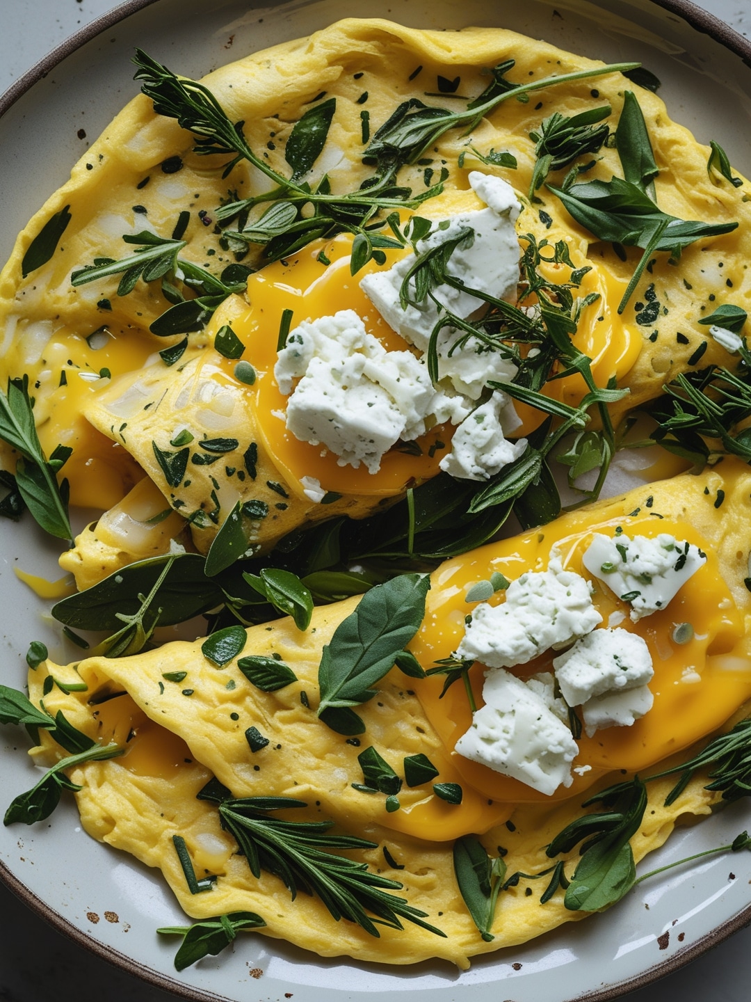 Herbed Omelette with Goat Cheese 1 Herbed Omelette with Goat Cheese