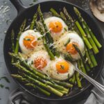 Baked Eggs with Asparagus and Parmesan