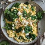 Scrambled Eggs with Spinach and Feta