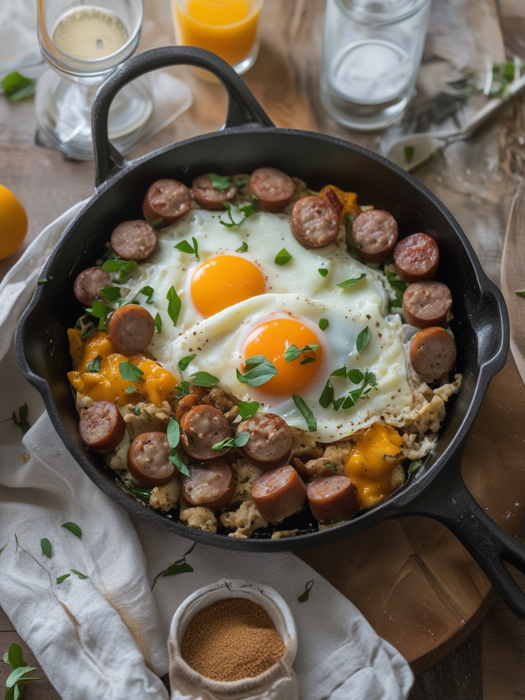 Breakfast Egg and Sausage Skillet 1 Breakfast Egg and Sausage Skillet