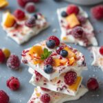 Frozen Yogurt Bark with Summer Fruits