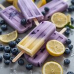 Blueberry Lemonade Sorbet Popsicles