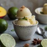 Mango Lassi Sorbet with a Twist of Lime