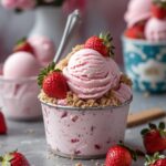Strawberry Cheesecake Ice Cream with Graham Cracker Crust