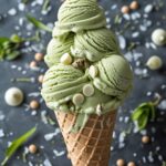 Matcha Green Tea Ice Cream with White Chocolate Chips