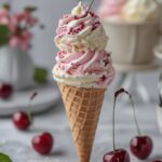 Cherry Vanilla Ice Cream Cone Delight