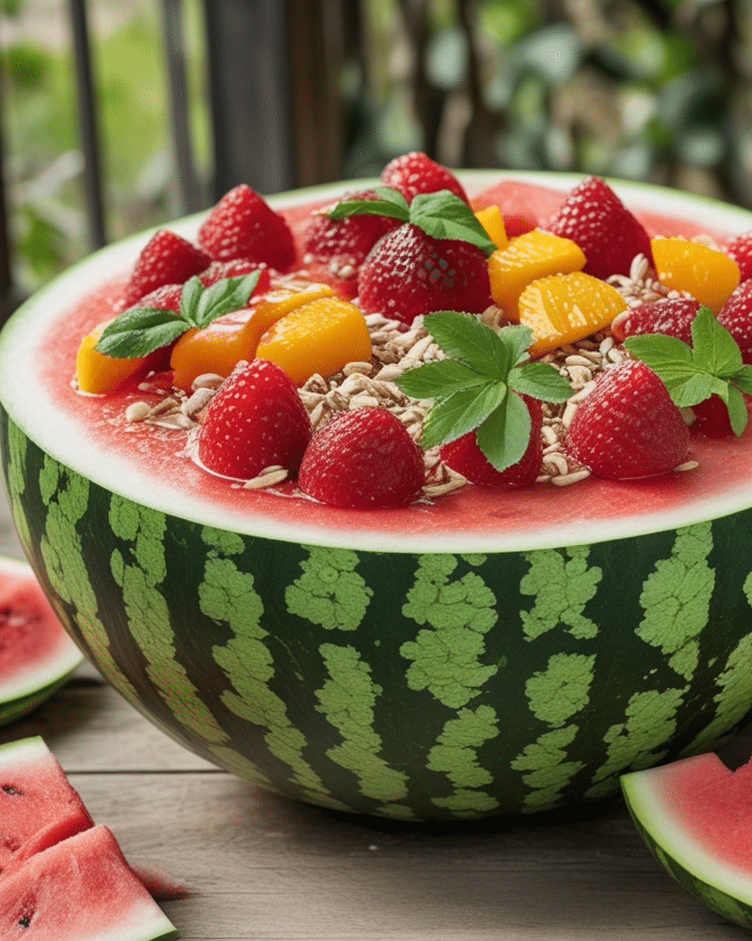 DIY Watermelon Fruit Bowl for Picnics 1 DIY Watermelon Fruit Bowl for Picnics