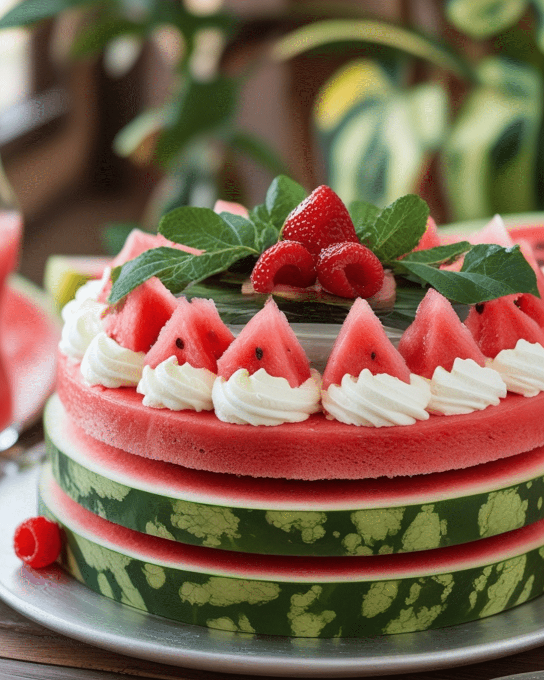 Layered Watermelon Cake: A Fun Picnic Dessert 1 Layered Watermelon Cake: A Fun Picnic Dessert
