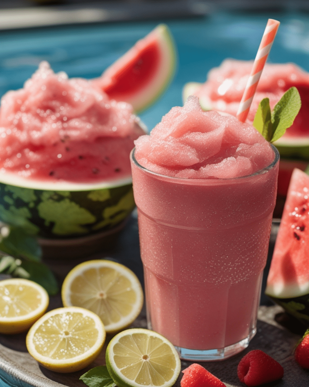 Watermelon Lemonade Slush for Poolside Enjoyment 1 Watermelon Lemonade Slush for Poolside Enjoyment
