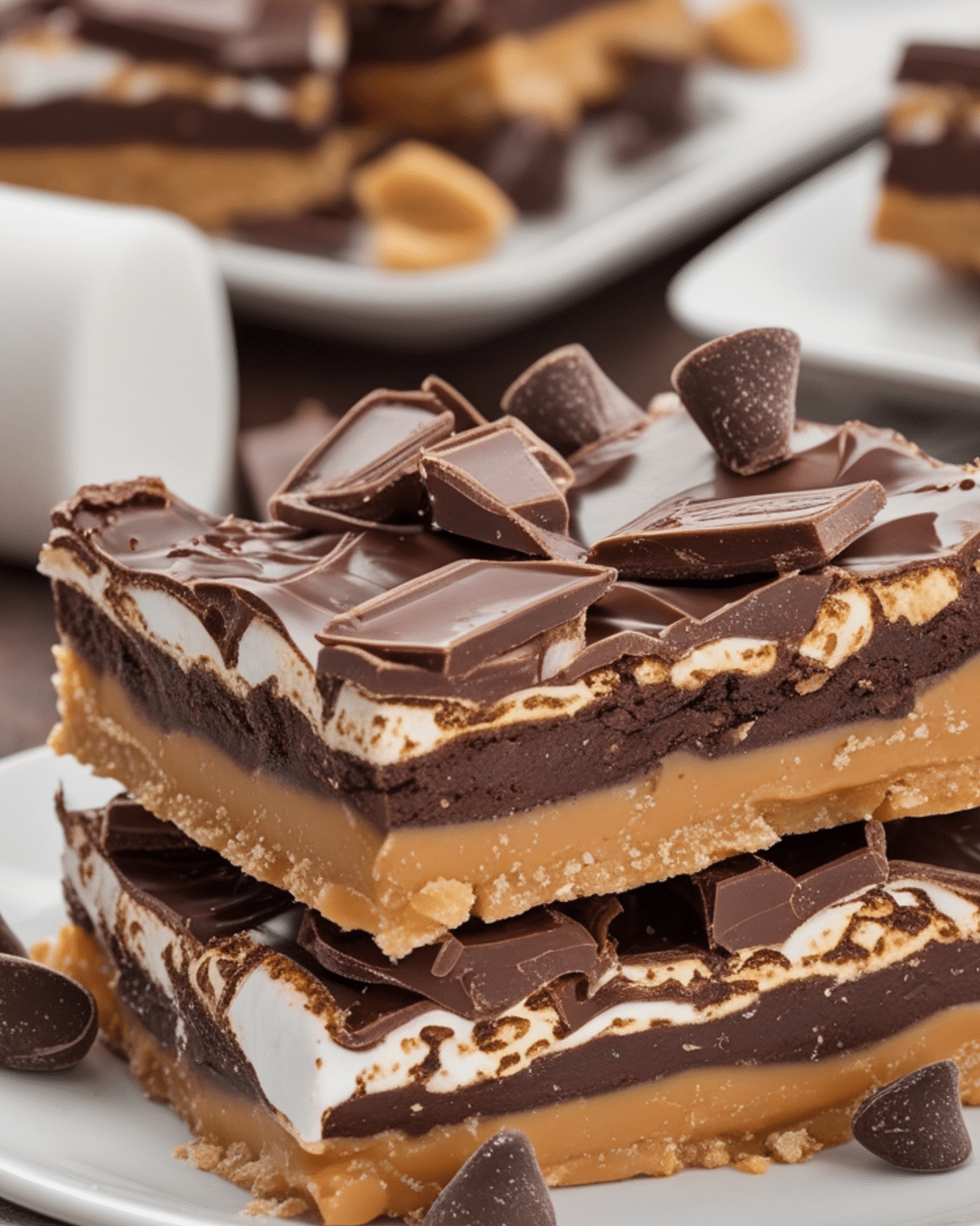 Chocolate Peanut Butter S'mores Bars